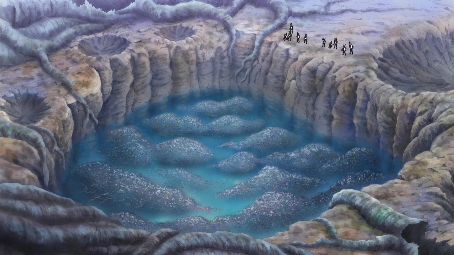 The lake at Ohara filled with the books the scholars saved from the burning Tree of Knowledge